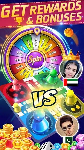 Online Ludo Game Multiplayer (Лудо Мастер Лудо Дайс Кинг) [МОД: Деньги, Монеты и Меню MOD] Screenshot 3