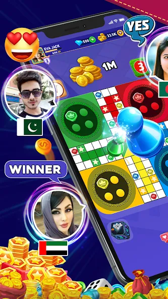 Online Ludo Game Multiplayer (Лудо Мастер Лудо Дайс Кинг) [МОД: Деньги, Монеты и Меню MOD] Screenshot 4