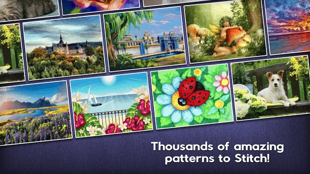 Cross-Stitch World (Кросс) [МОД: Меню, Бесконечные монеты и Открытые уровни] Screenshot 3