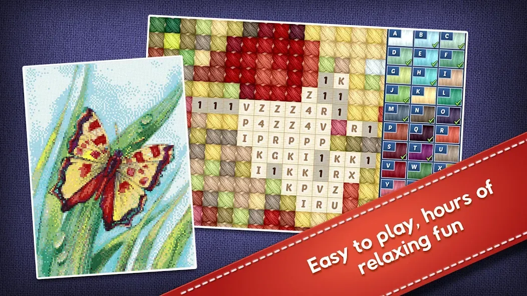 Cross-Stitch World (Кросс) [МОД: Меню, Бесконечные монеты и Открытые уровни] Screenshot 4