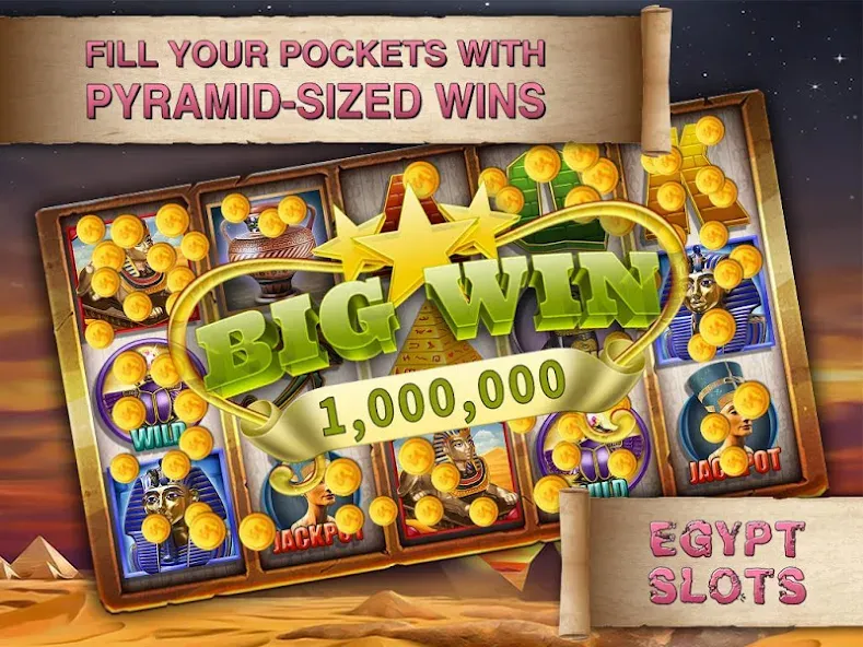 Egypt Slots Casino Machines (Египетские игровые автоматы казино) [МОД: Много денег, Монет и Все открыто] Screenshot 4