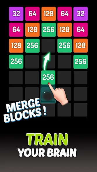 X2 Blocks - 2048 Number Game (Блоки) [МОД: Деньги, Монеты и Меню MOD] Screenshot 2