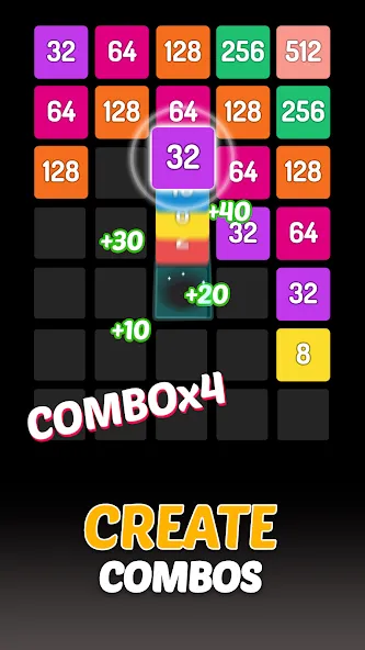 X2 Blocks - 2048 Number Game (Блоки) [МОД: Деньги, Монеты и Меню MOD] Screenshot 3
