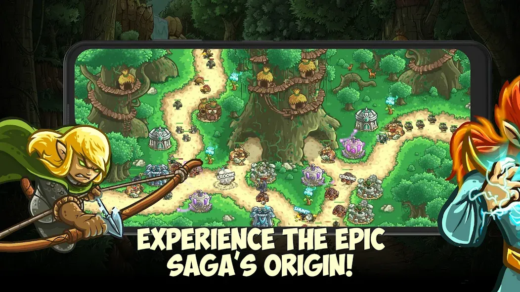 Kingdom Rush Origins TD (Кингдом Раш Ориджинс) [МОД: Деньги, Монеты и Меню MOD] Screenshot 1