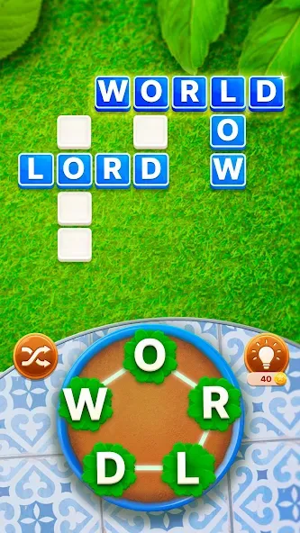 Word Garden : Crosswords (Уорд Гарден) [МОД: Меню, Бесконечные монеты и Открытые уровни] Screenshot 2