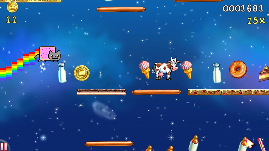 Nyan Cat: Lost In Space (Нян Кэт) [МОД: Много денег, Монет и Все открыто] Screenshot 1