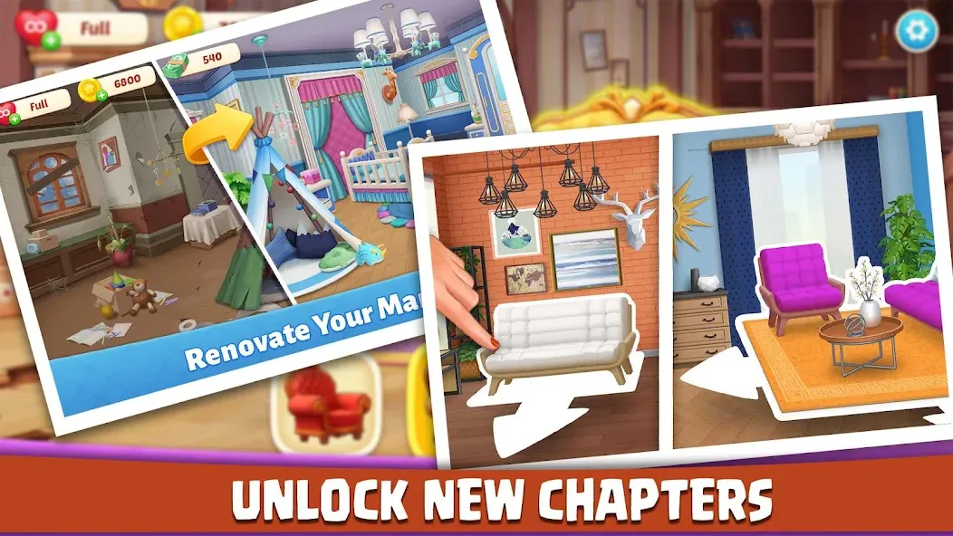 House Design: Redecor Makeover (Хаус Дизайн) [МОД: Все открыто, Дополнительные деньги и Меню MOD] Screenshot 3