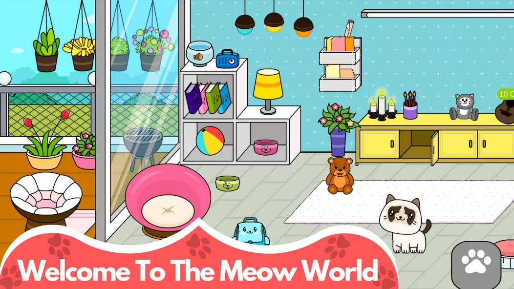 My Cat Town - Cute Kitty Games [МОД: Бесконечные деньги, Монеты и Мега MOD] Screenshot 1