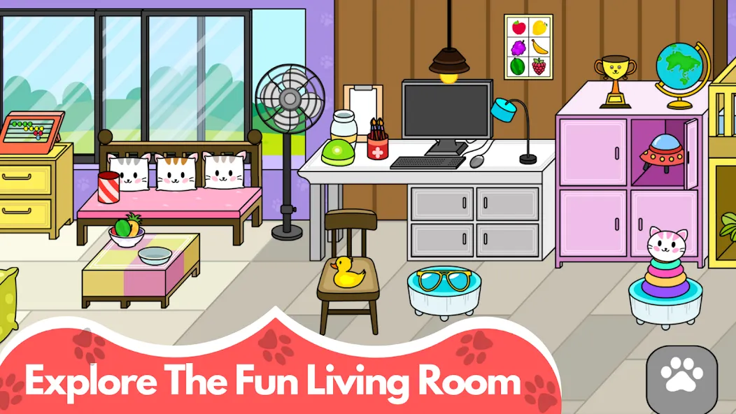 My Cat Town - Cute Kitty Games [МОД: Бесконечные деньги, Монеты и Мега MOD] Screenshot 2