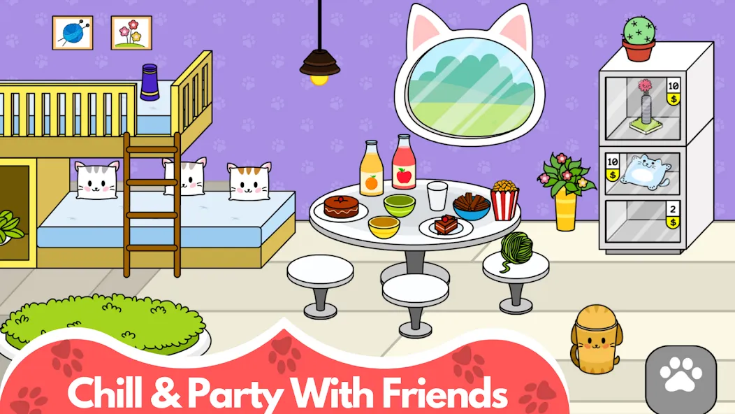My Cat Town - Cute Kitty Games [МОД: Бесконечные деньги, Монеты и Мега MOD] Screenshot 3