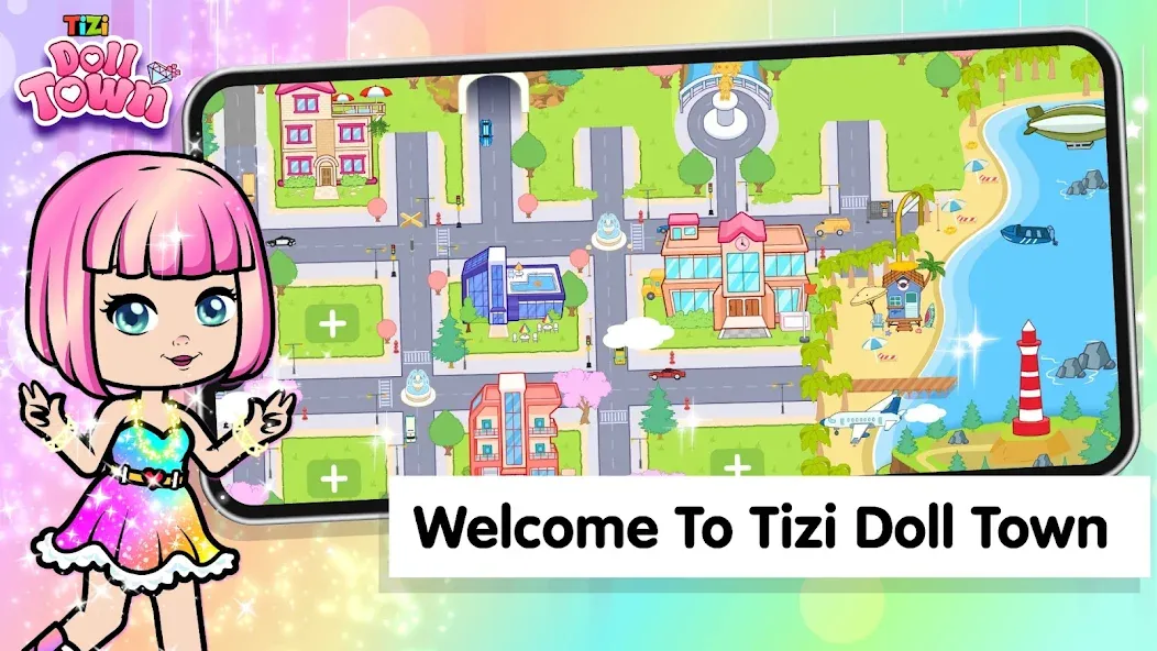 Tizi Town: Doll Dress Up Games [МОД: Много денег, Монет и Все открыто] Screenshot 1