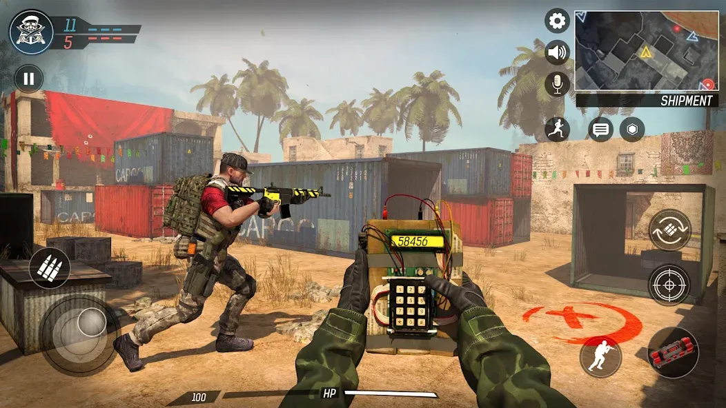 Gun Game: Hero FPS Shooter [МОД: Меню, Бесконечные монеты и Открытые уровни] Screenshot 4