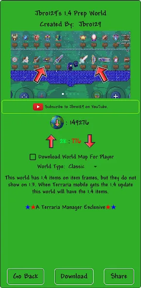 TManager (Террария Менеджер) [МОД: Меню, Бесконечные монеты и Открытые уровни] Screenshot 4