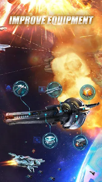Galaxy Battleship (Гэлакси Батлшип) [МОД: Много монет, Открытые уровни и Мега MOD] Screenshot 3