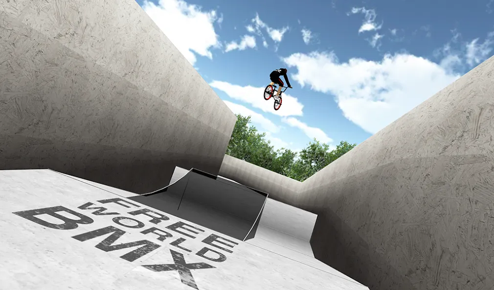 Free World BMX (Фри Ворлд БМХ) [МОД: Меню, Бесконечные монеты и Открытые уровни] Screenshot 1