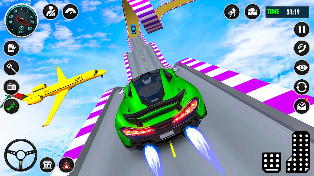Ramp Car Stunt Racing Game (Крейзи Кар Стантс) [МОД: Меню, Бесконечные монеты и Открытые уровни] Screenshot 3