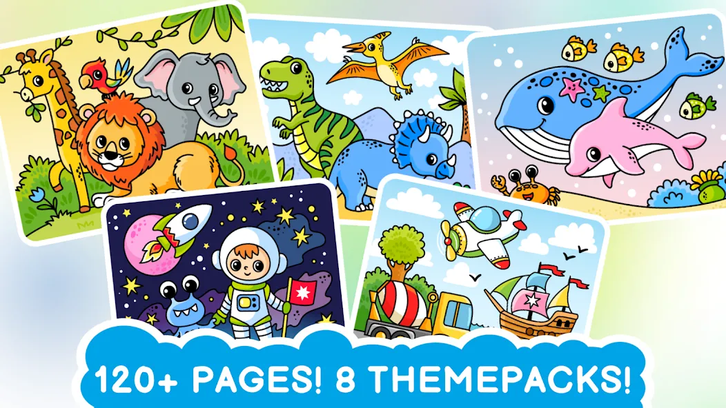 Easy coloring book for kids [МОД: Деньги, Монеты и Меню MOD] Screenshot 2