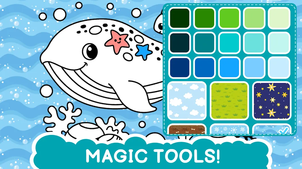 Easy coloring book for kids [МОД: Деньги, Монеты и Меню MOD] Screenshot 4