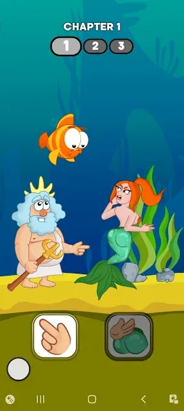 Neptune vs Mermaid: Fish Prank (Нептун против Русалки) [МОД: Много денег, Монет и Все открыто] Screenshot 1