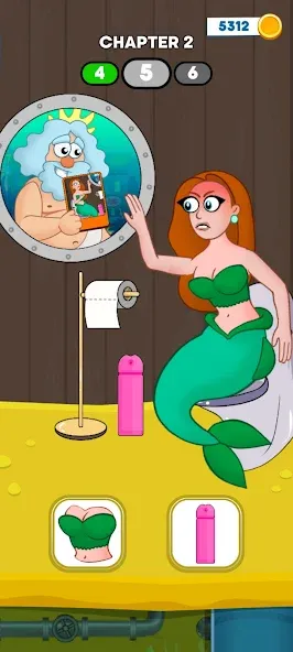 Neptune vs Mermaid: Fish Prank (Нептун против Русалки) [МОД: Много денег, Монет и Все открыто] Screenshot 3
