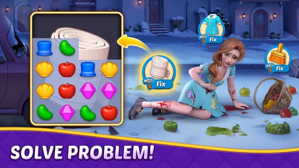 Matching Story - Puzzle Games (Матчинг Стори) [МОД: Деньги, Монеты и Меню MOD] Screenshot 2