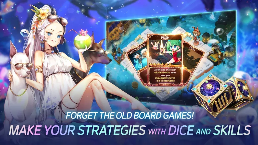 Game of Dice: Board&Card&Anime (Гейм оф Дайс) [МОД: Много денег, Монет и Все открыто] Screenshot 3