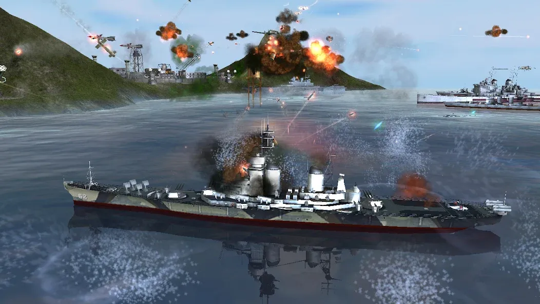 WARSHIP BATTLE:3D World War II [МОД: Бесконечные деньги, Монеты и Мега MOD] Screenshot 3