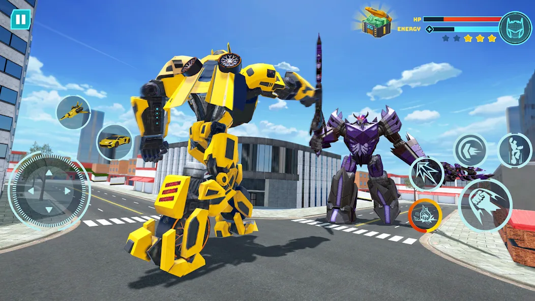 Robot Game: Transform & Fight (Робот Игра Трансформация Автомобиля) [МОД: Бесконечные деньги, Монеты и Мега MOD] Screenshot 1