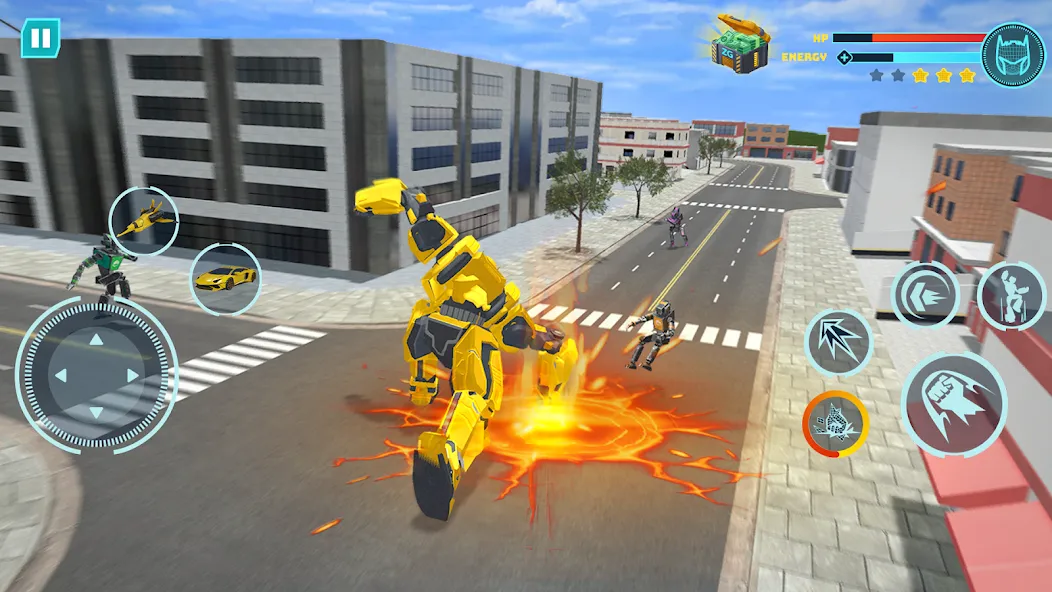 Robot Game: Transform & Fight (Робот Игра Трансформация Автомобиля) [МОД: Бесконечные деньги, Монеты и Мега MOD] Screenshot 4