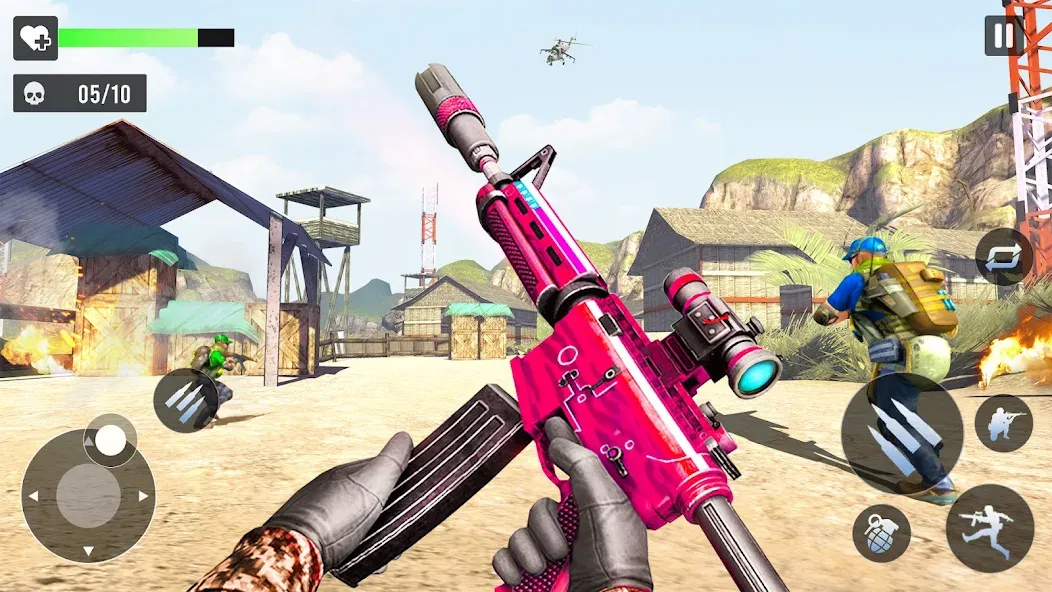 Gun Games - FPS Shooting Games (ФПС офлайн игры по стрельбе из пистолета) [МОД: Много монет, Открытые уровни и Мега MOD] Screenshot 1
