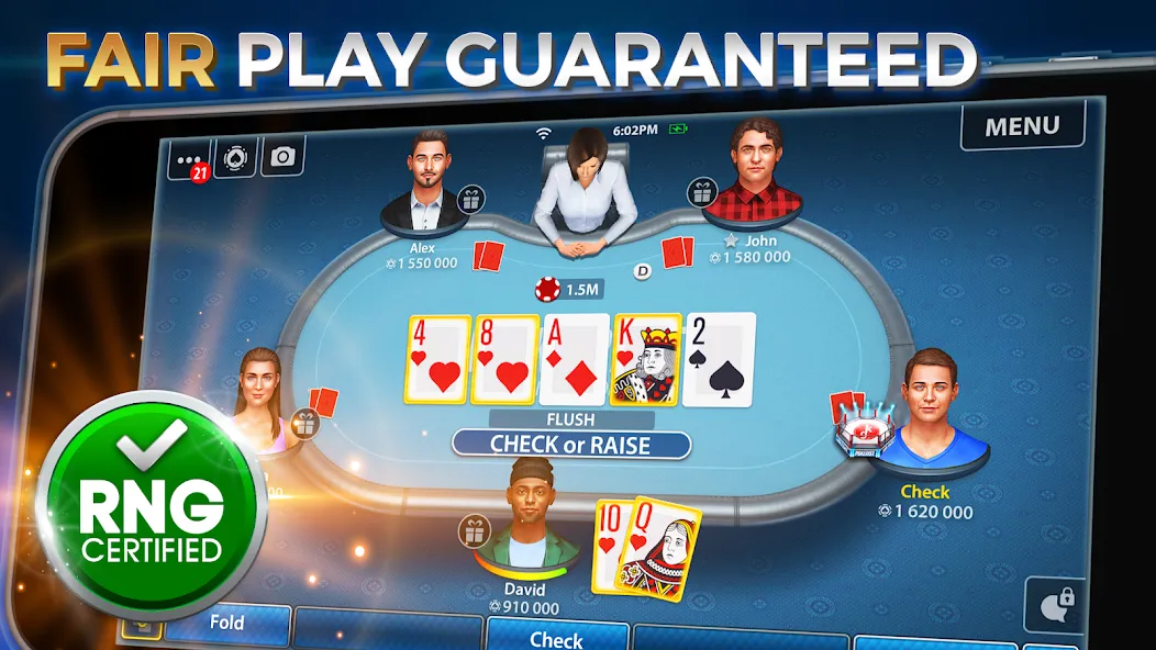Texas Hold'em Poker: Pokerist [МОД: Деньги, Монеты и Меню MOD] Screenshot 1