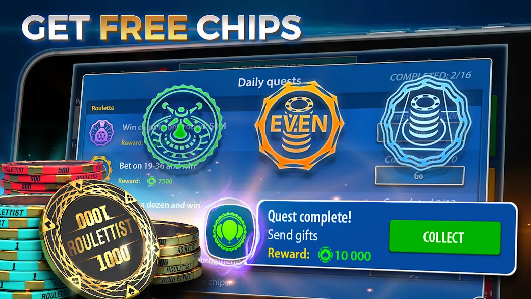 Casino Roulette: Roulettist [МОД: Меню, Бесконечные монеты и Открытые уровни] Screenshot 3