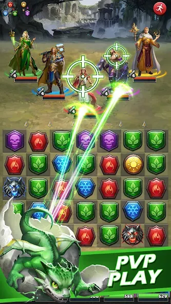 MythWars & Puzzles: RPG Match3 [МОД: Бесконечные деньги, Монеты и Мега MOD] Screenshot 3