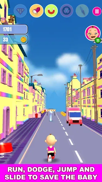Baby Run The Babysitter Escape [МОД: Все открыто, Дополнительные деньги и Меню MOD] Screenshot 1