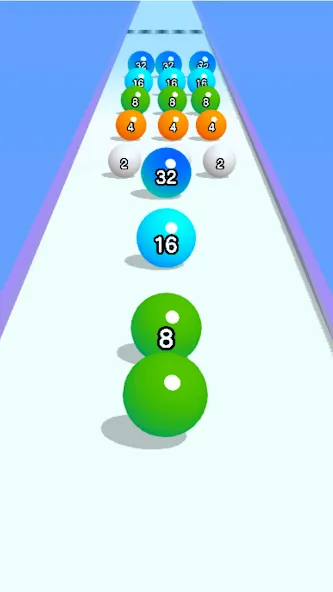 Ball Run 2048: merge number (Бол Ран 2048) [МОД: Много денег, Монет и Все открыто] Screenshot 2