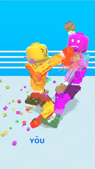 Block Fighter: Boxing Battle (Блок Файтер) [МОД: Бесконечные деньги, Монеты и Мега MOD] Screenshot 1