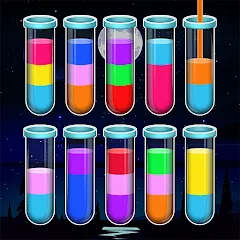Скачать Water Sort Color Sorting games (Вотер Сорт Колор Сортинг гейм) [МОД: Меню, Бесконечные монеты и Открытые уровни] | Взлом Water Sort Color Sorting games на Андроид