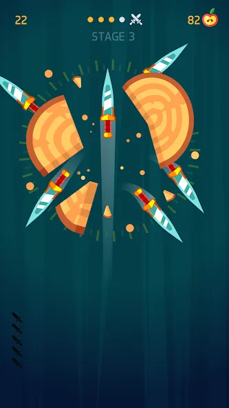 Knife Hit (На русский язык   переводится как Удар ножом) [МОД: Деньги, Монеты и Меню MOD] Screenshot 3