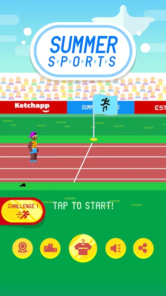 Ketchapp Summer Sports (Кетчапп Летний Спорт) [МОД: Деньги, Монеты и Меню MOD] Screenshot 5