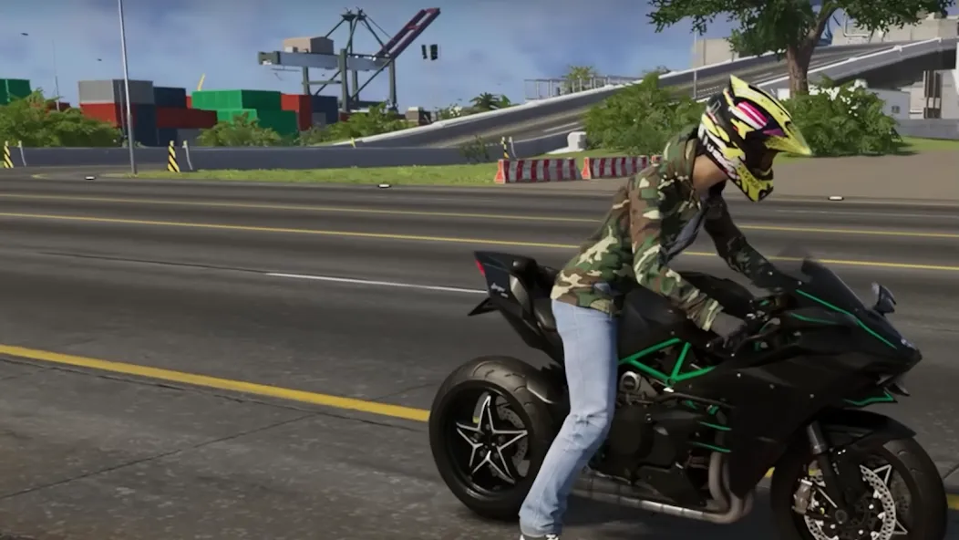 Kawasaki Ninja H2r Games 3D (Кавасаки Ниндзя 2р Игры 3D) [МОД: Деньги, Монеты и Меню MOD] Screenshot 1