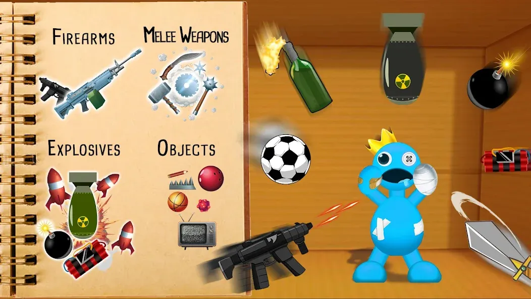 Kick The Rainbow Monster (Кик зе Рэйнбоу Френдс) [МОД: Много денег, Монет и Все открыто] Screenshot 1
