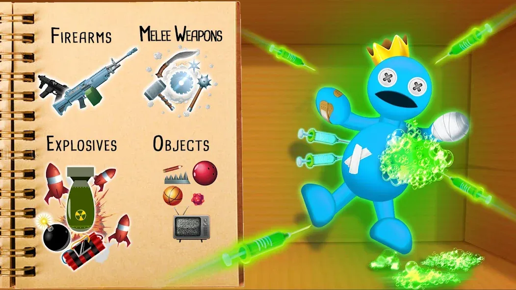 Kick The Rainbow Monster (Кик зе Рэйнбоу Френдс) [МОД: Много денег, Монет и Все открыто] Screenshot 2