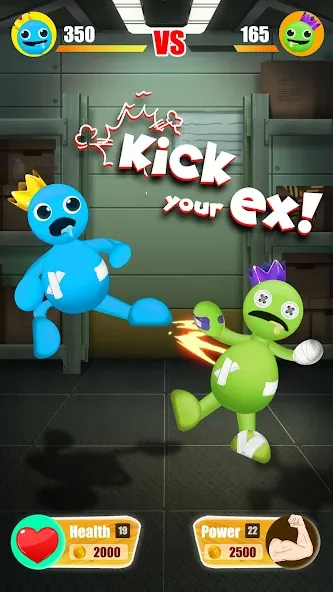 Kick The Rainbow Monster (Кик зе Рэйнбоу Френдс) [МОД: Много денег, Монет и Все открыто] Screenshot 3