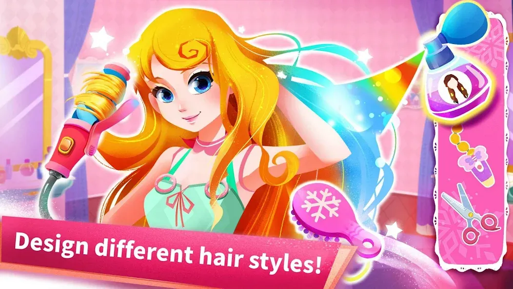 Little Panda: Princess Salon [МОД: Много монет, Открытые уровни и Мега MOD] Screenshot 3