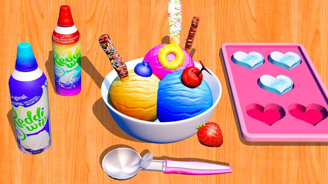 Ice Cream Games: Rainbow Maker (Айс Крем Геймс) [МОД: Много денег, Монет и Все открыто] Screenshot 1