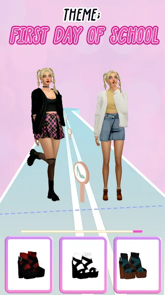 Fashion Battle - Girl Dress Up [МОД: Меню, Бесконечные монеты и Открытые уровни] Screenshot 1
