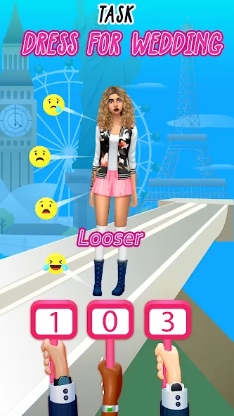 Fashion Battle - Girl Dress Up [МОД: Меню, Бесконечные монеты и Открытые уровни] Screenshot 3