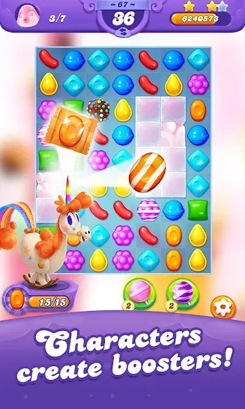 Candy Crush Friends Saga (Кенди Краш Френдс Сага) [МОД: Меню, Бесконечные монеты и Открытые уровни] Screenshot 3