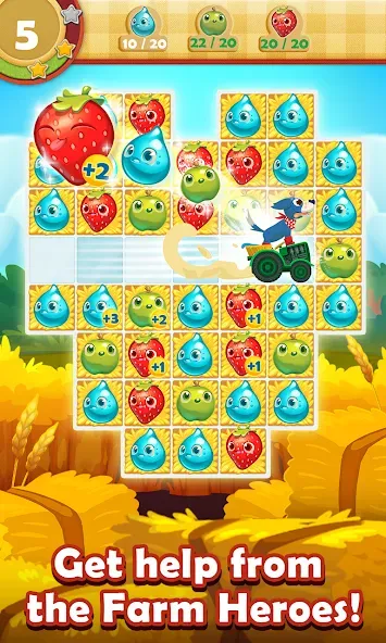 Farm Heroes Saga (Фарм Хероус Сага) [МОД: Меню, Бесконечные монеты и Открытые уровни] Screenshot 3