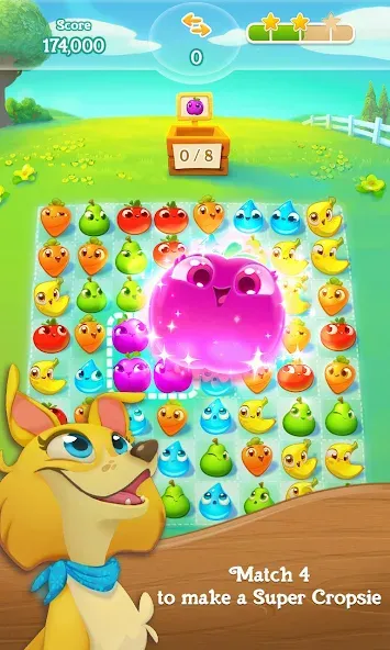Farm Heroes Super Saga (Фарм Хероес Супер Сага) [МОД: Все открыто, Дополнительные деньги и Меню MOD] Screenshot 1